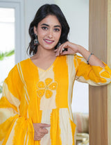 Premium A-line Cotton Kurti Set