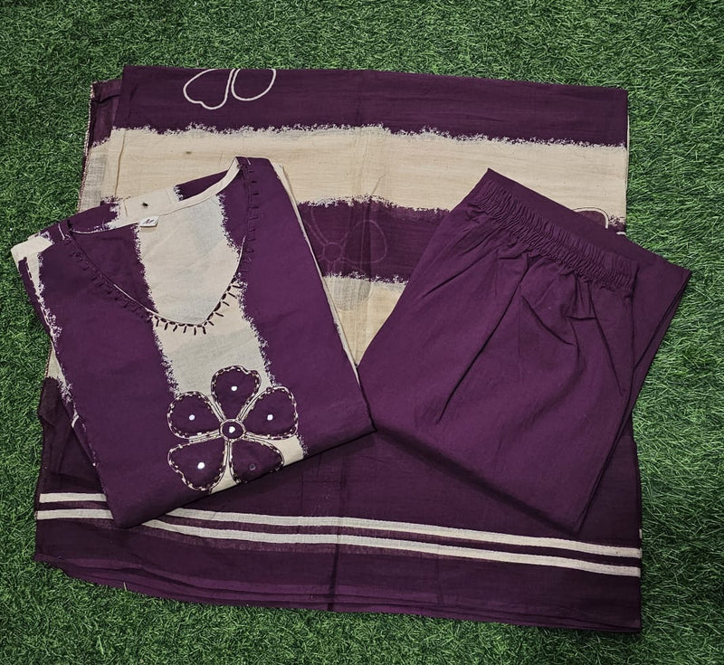 Premium A-line Cotton Kurti Set