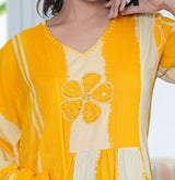 Premium A-line Cotton Kurti Set