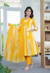 Premium A-line Cotton Kurti Set
