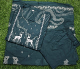 Premium Printed Cotton A-line Suit Set