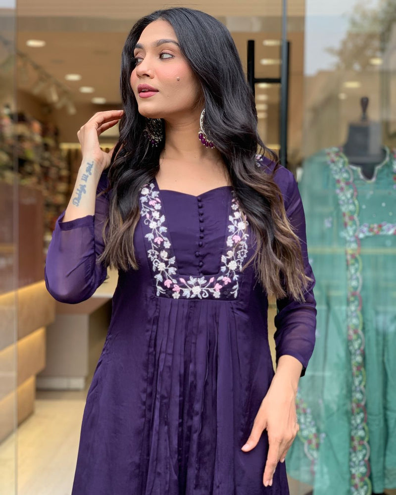 Premium Modal Silk Kurti Pant Dupatta Set