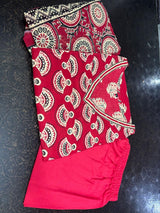 Heavy Quality Cotton Designer Frock-Style Kurti Pant Dupatta Set