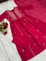 Pure Cotton Mal ANARKALI 3PCS EMBROIDERY SET