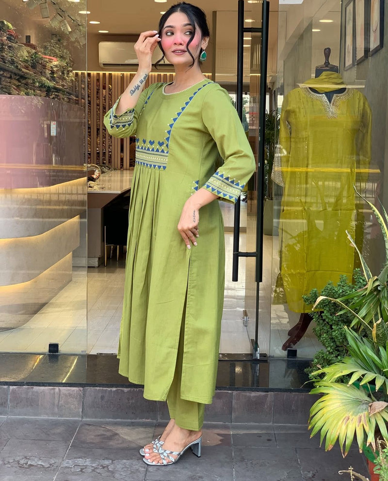 Beautiful Pure Cotton Kurti Pant Set