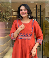 Beautiful Pure Cotton Kurti Pant Set