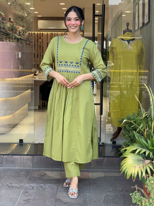 Beautiful Pure Cotton Kurti Pant Set