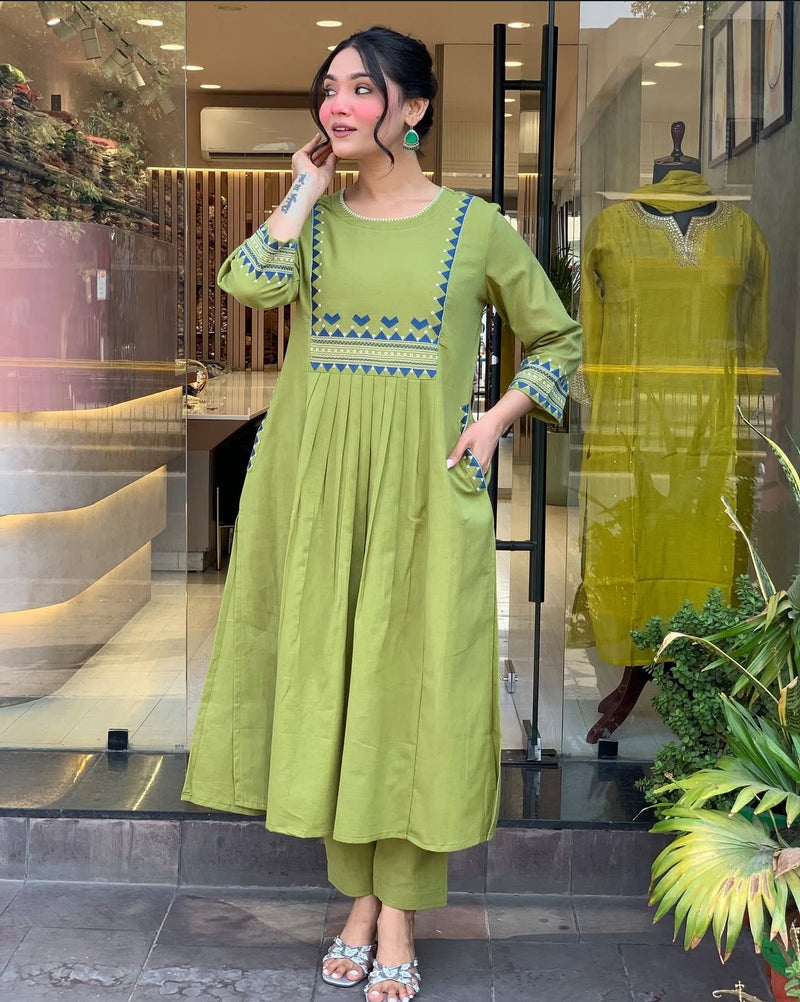 Beautiful Pure Cotton Kurti Pant Set