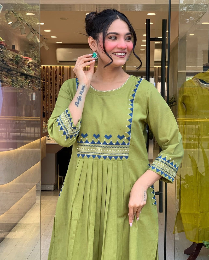 Beautiful Pure Cotton Kurti Pant Set
