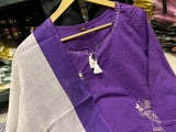 Beautiful Pure Cotton Kurti Pant Dupatta Set