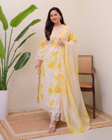 Premium Pure Cotton Fabric Straight Kurta Style Set