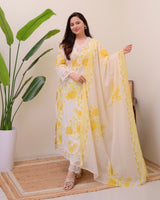 Premium Pure Cotton Fabric Straight Kurta Style Set