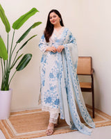 Premium Pure Cotton Fabric Straight Kurta Style Set