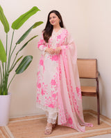 Premium Pure Cotton Fabric Straight Kurta Style Set