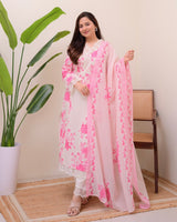 Premium Pure Cotton Fabric Straight Kurta Style Set