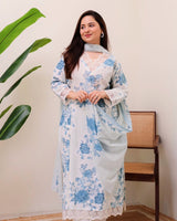 Premium Pure Cotton Fabric Straight Kurta Style Set