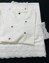Pure Cotton  Straight Kurti pant dupatta Set