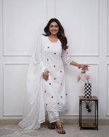 Pure Cotton  Straight Kurti pant dupatta Set