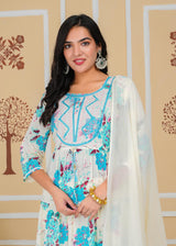 Premium Cotton Rust Straight Anarkali Suit Set