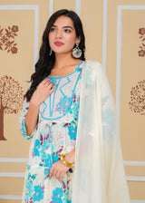 Premium Cotton Rust Straight Anarkali Suit Set