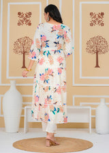 Premium Cotton Rust Straight Anarkali Suit Set
