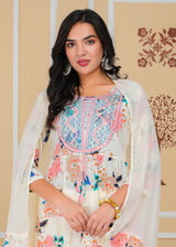 Premium Cotton Rust Straight Anarkali Suit Set