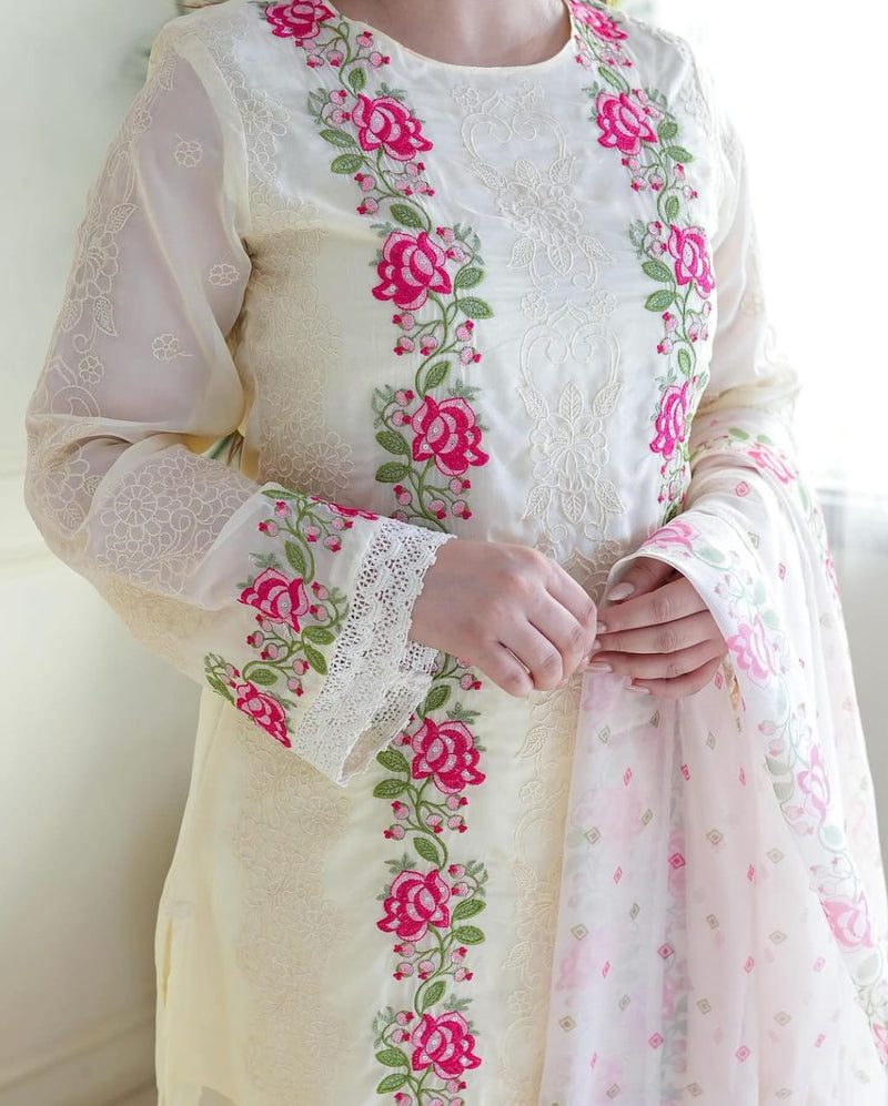 Pure Cotton heavy sequin embroidered kurta set