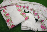 Pure Cotton heavy sequin embroidered kurta set