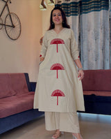Premium Cotton Slub kurti pant set