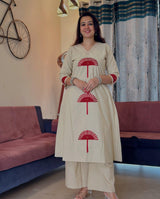 Premium Cotton Slub kurti pant set