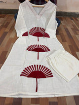 Premium Cotton Slub kurti pant set