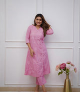 Premium Cotton Chikankari Angrakha Set