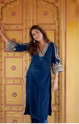 Heavy Viscose Velvet with 5mm Sequins Embroidery Designer Party Wear Velvet Cord Set