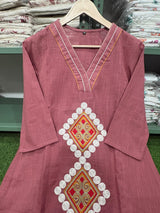 Pure Cotton Slub PREMIUM EMBROIDERED CO-ORD SET