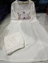 OFFICE ELEGANCE classy Cotton Kurti Pant Set