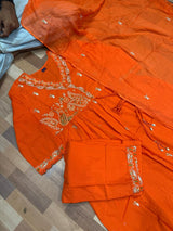 Premium Cotton Mal  ANGRAKHA KURTI  PANT DUPATTA SET