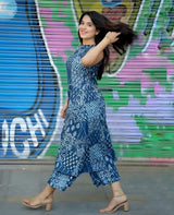 Premium Cotton Halter Neck A-line Kurta Palazzo set