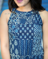 Premium Cotton Halter Neck A-line Kurta Palazzo set