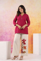 Women Cotton Flex Shirt Pant Co-Ord Set