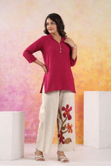 Women Cotton Flex Shirt Pant Co-Ord Set