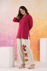 Women Cotton Flex Shirt Pant Co-Ord Set