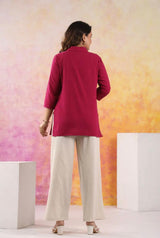 Women Cotton Flex Shirt Pant Co-Ord Set