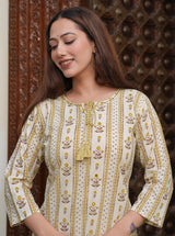 Premium Heavy Cotton Kurti Pant Dupatta Set for Women
