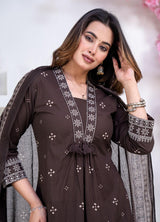 Women Pure Cotton 60x60 Embroidered Kurta Pant Set | M–XXL | 5 Colours