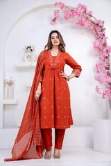 Women Pure Cotton 60x60 Embroidered Kurta Pant Set | M–XXL | 5 Colours