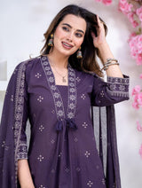 Women Pure Cotton 60x60 Embroidered Kurta Pant Set | M–XXL | 5 Colours