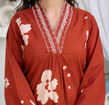 Premium Heavy Cotton Embroidered Kurti Pant Dupatta Set | M–7XL Women Ethnic Wear