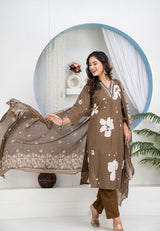 Premium Heavy Cotton Embroidered Kurti Pant Dupatta Set | M–7XL Women Ethnic Wear