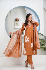 Premium Heavy Cotton Embroidered Kurti Pant Dupatta Set | M–7XL Women Ethnic Wear