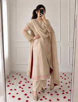 Women’s Banarasi Soft Silk Kurta Pant Dupatta Set with All-Over Traditional Work | Premium Festive Wear Suit